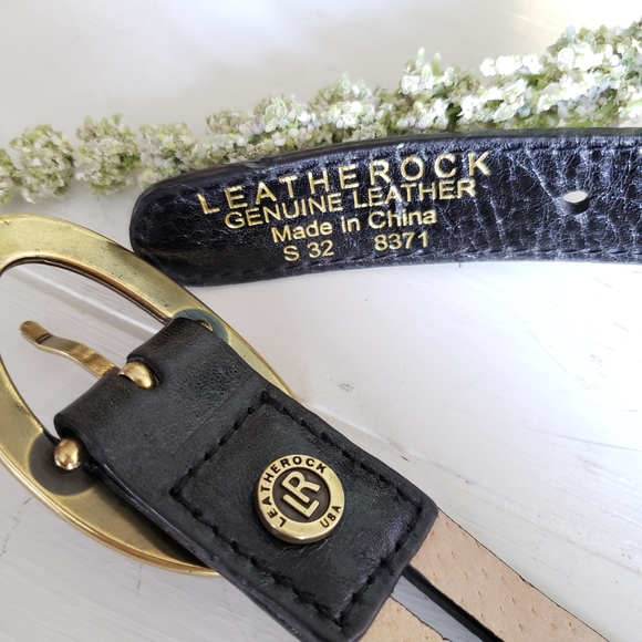 Leatherock genuine leather black belt - Picture 4 of 7